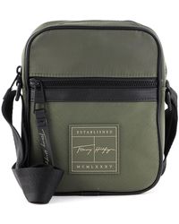 Tommy Hilfiger - TH Signature Mini Reporter Army Green Flag Monogram - Lyst