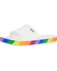 crocband 3 rainbow block slide