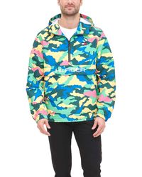 tommy hilfiger men's retro lightweight taslan popover jacket