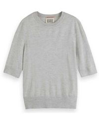 Scotch & Soda - Maglione a iche Corte con Scollo Rotondo Felpa - Lyst