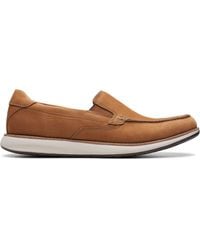 Clarks - Un Pilot Step Leather Shoes In Tan Standard Fit Size 10 - Lyst