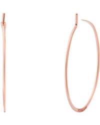 Michael Kors - Premium-rose Gold Tone Sterling Silver Hoop Earrings For Mkc1409aa791 - Lyst