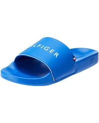 Tommy Hilfiger - Hilfiger Feminine Seasonal Slide Sandal Flip-flops - Lyst