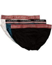 Calvin Klein - Slip Uomo CK 3 Pezzi Elastico a Vista in Cotone Elasticizzato Mutande Articolo NB2415O Hip Brief 3PK - Lyst