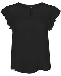 Vero Moda - Vmkatja SL Frill Top Wvn - Lyst