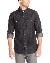 Levi's Up Shirt Long_sleeve Button-down Shirt - Black