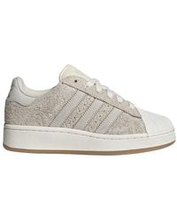 adidas - Womens Superstar Xlg Lace Up Sneakers Shoes Casual - Beige, Wonder White/cloud White/core Black, 5.5 Uk - Lyst