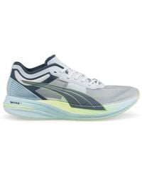 PUMA - Mens Deviate Nitro Elite Racer Running Sneakers Shoes - Grey, White-dark Slate-fizzy Light, 11 Uk - Lyst