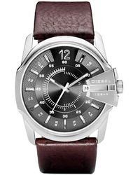 DIESEL - 46mm Master Chief Quartz Stainless Steel And Leather Three-hand Watch - Lyst