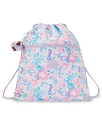 Kipling - Backpack Supertaboo Aqua Flowers Medium - Lyst