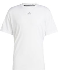 adidas - HIIT Workout 3-Stripes tee Camiseta - Lyst
