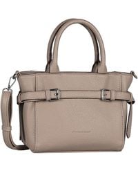 Tom Tailor - Sora Shopper Umhängetasche Reißverschluss Klein Beige - Lyst