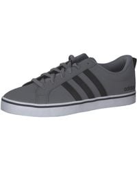 adidas - S Pace Vs Nubuck Trainers Suede Lace Up Padded Ankle Collar Grey/black/white Uk 6 - Lyst