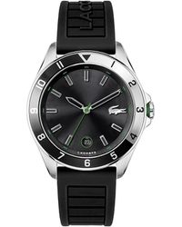 Lacoste Horloge Analoog Kwarts Met Siliconen Armband 2011188 - Zwart