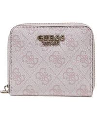 Guess - Zamira SLG Zip Around Wallet S Orchid Logo - Lyst