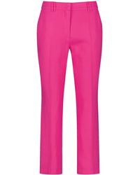 Gerry Weber - Leinenhose Kir꞉STY CITYSTYLE unifarben 7/8 Länge Solar Pink 38 - Lyst