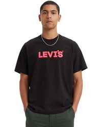 Levi's - Ss Relaxed Fit Tee T-Shirt,Batwing Exp Ocean Cavern,XL - Lyst