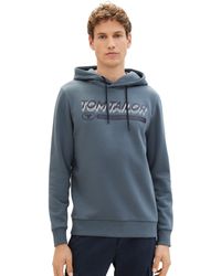 Tom Tailor - Hoodie Sweatshirt mit Logo-Print - Lyst