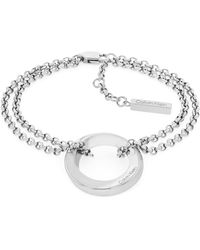 Calvin Klein - Women's Twisted Ring Collection Chain Bracelet Stainless Steel - 35000336 - Lyst