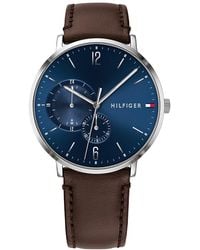 Tommy Hilfiger - Quartz Stainless Steel And Leather Strap Casual Watch - Lyst