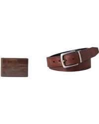 Fossil - Derrick Braunes Leder Portemonnaie und Parker Gürtel - Lyst