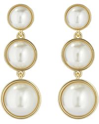 Ted Baker - Perell Logo Pearl Drop Earrings For - Lyst