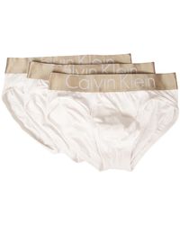 Calvin Klein - Slip Uomo CK 3 Pezzi Elastico a Vista Microfibra Mutande Articolo NB2306O Hip Brief 3PK - Lyst
