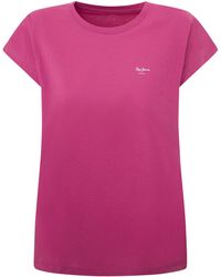 Pepe Jeans - Lory, T-shirt Donna, Rosa - Lyst