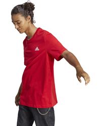 adidas - Nen Essentials Single Jersey Geborduurd Klein Logo Korte Mouw T-shirt - Lyst