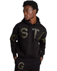 G-Star - Embro Print Losse Sweater Met Capuchon - Lyst