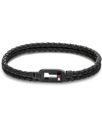 Tommy Hilfiger - Jewelry Men's Leather Bracelet Black - 2790386 - Lyst