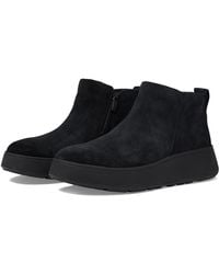 Fitflop - F-Mode Suede Flatform Zip Ankle Boots Boots 5 M (B) - Lyst