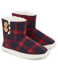 Dunlop - Hausschuhe Stiefel Memory Foam Plüsch Bequem Pantoffeln Slipper - Lyst