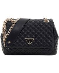 Guess - Eco Rianee Convertible Xbody Flap Bag Black - Lyst