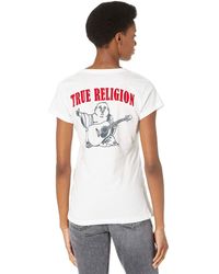 True Religion - Buddha Deep V Tee - Lyst