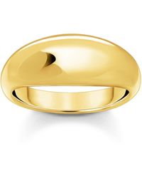 Thomas Sabo - Klassischer ring Gold – Ring aus recyceltem Silber mit 18k Vergoldung – Organisches Design – Elegant & - Lyst