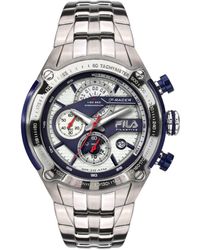 Fila - Orologio da uomo cronografo argento blu F-Racer 38-104-003 - Lyst