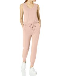 Amazon Essentials Studio Terry Fleece Jumpsuit - Pink