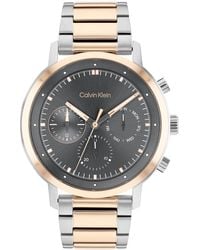 Calvin Klein - Orologio Analogico Multifunzione al Quarzo da Uomo con Cinturino in Acciaio Inossidabile Bicolore - 25200064 - Lyst