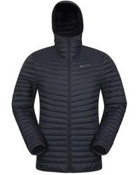 Mountain Warehouse Canyon Ii Mens Padded Jacket - Water-resistant, Microfibre Insulation, Front Pockets, Zipped Closure - Best - Black