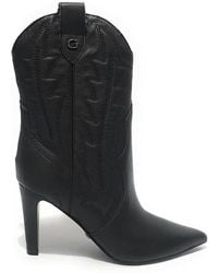 Guess - , Fl8czalea10 Texano Ankle Boots Leather Fashion Fashion, Black, 7 Uk - Lyst