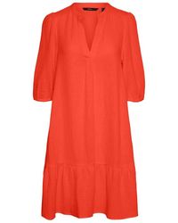 2/4 Dress Lyst Weiß Vero DE in Minikleid Short VMNATALI | Moda WVN