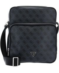 Guess - Vezzola Smart Top Zip Bag Dark Black - Lyst
