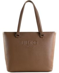 Liu Jo - Shopper Schultertasche Halona ESC Tote Bag Suede braun - Lyst