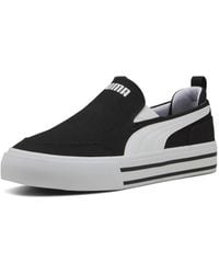 PUMA - Court Classic Vulc Slip On Sneaker Black White - Lyst