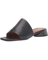Franco Sarto - S Loran Slide Sandal Black Leather 8w - Lyst