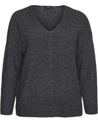 Vero Moda - Crewefie V Neck Sweater - Lyst