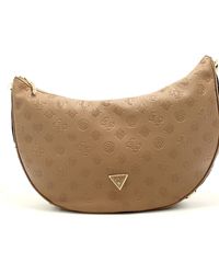 Guess - Borsa A Spalla Cresidia Large Hobo Ecopelle Dark Taupe B25gu180 Pg934903 Grande - Lyst