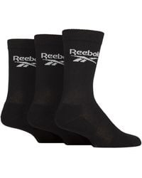 Reebok - 'core' Ribbed Cushioned Socks - Unisex, Mens And Ladies Soft Cotton Regular Crew Calf Length With Arch Support And - Lyst