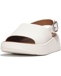 Fitflop - F-mode Leather Flatform Back-strap Sandals - Lyst